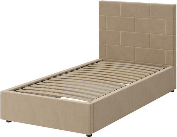 Изображение товара Односпальная кровать Bravo Мебель Тайм 90х200 без ПМ Стандарт 1 вариант (пудра)