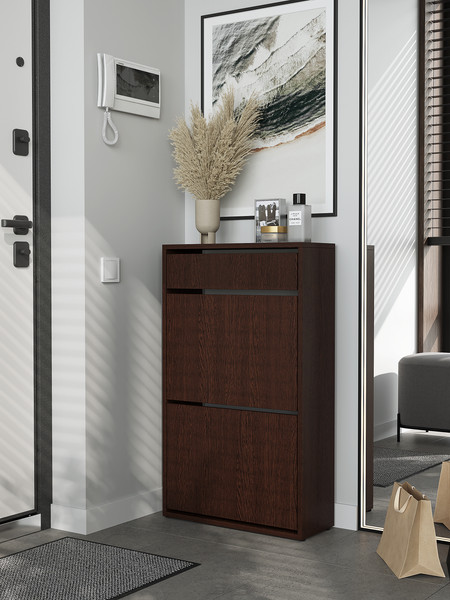 Изображение товара Тумба для обуви Горизонт Мебель Дуэт с ящиком (венге)