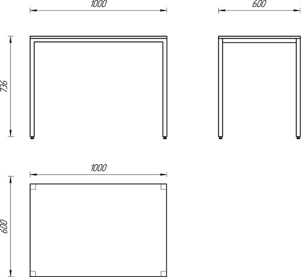 Изображение товара Обеденный стол Senira Хорс 100х60 / Х-п-10-16 (дуб веллингтон)