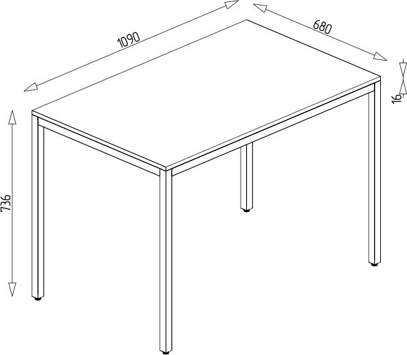 Изображение товара Обеденный стол Senira Хорс 109х68 / Х-п-11-16 (белый)