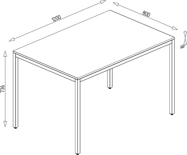 Изображение товара Обеденный стол Senira Хорс 120х80 / Х-п-12-16 (белый)