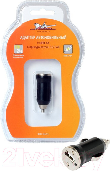 Изображение товара Зарядное устройство автомобильное Airline ACH-1U-11