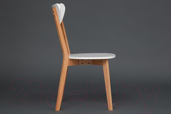 Изображение товара Стул Tetchair Maxi жесткое сидение (белый/натуральный)