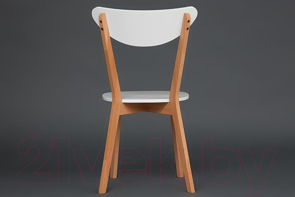 Изображение товара Стул Tetchair Maxi жесткое сидение (белый/натуральный)