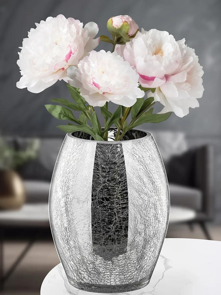 Изображение товара Ваза Elan Gallery Серебряный кракелюр / 990688