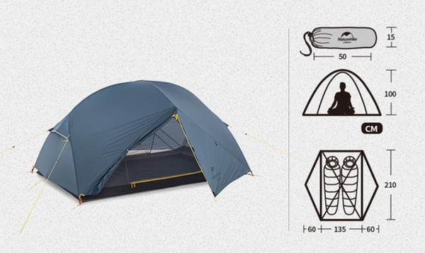 Изображение товара Палатка Naturehike Mongar / NH19M002-J-NBL (темно-синий)