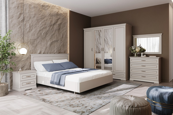 Изображение товара Двуспальная кровать Black Red White Florencia LOZ160х200 М (персидский жемчуг)