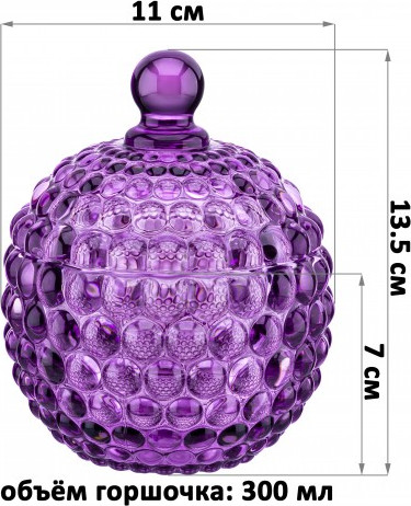 Изображение товара Набор емкостей для хранения Elan Gallery Пузырьки / 890912_2 (2шт, фиолетовый)