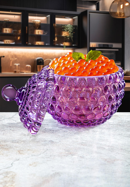 Изображение товара Набор емкостей для хранения Elan Gallery Пузырьки / 890912_2 (2шт, фиолетовый)