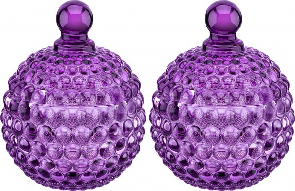 Изображение товара Набор емкостей для хранения Elan Gallery Пузырьки / 890910_2 (2шт, фиолетовый)