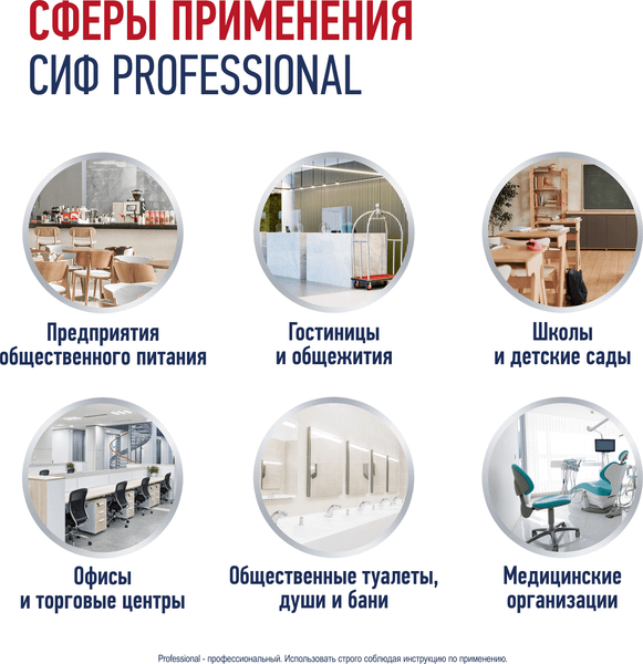 Изображение товара Средство для мытья стекол Cif Professional Спрей (500мл)
