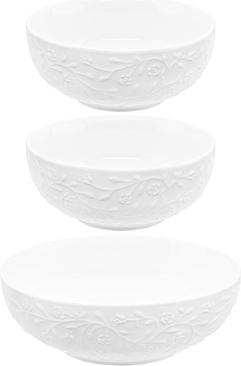 Изображение товара Набор салатников Elan Gallery Веточки-цветочки / 630124 (3шт)