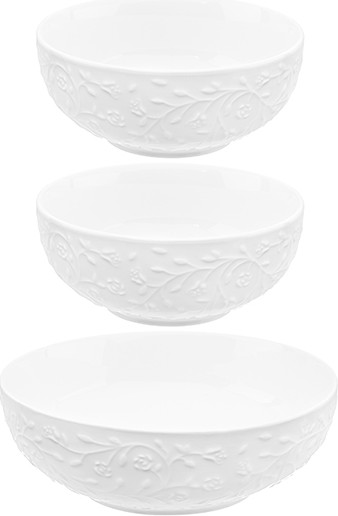 Изображение товара Набор салатников Elan Gallery Веточки-цветочки / 630124 (3шт)