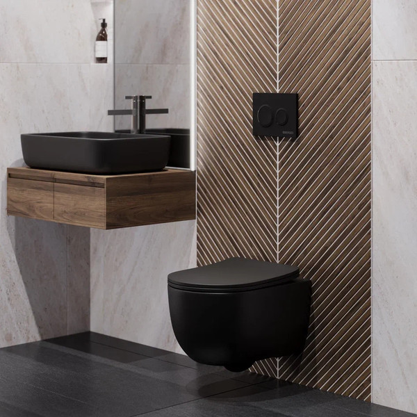 Изображение товара Унитаз подвесной Berges Ventas Black Rimless / 082015