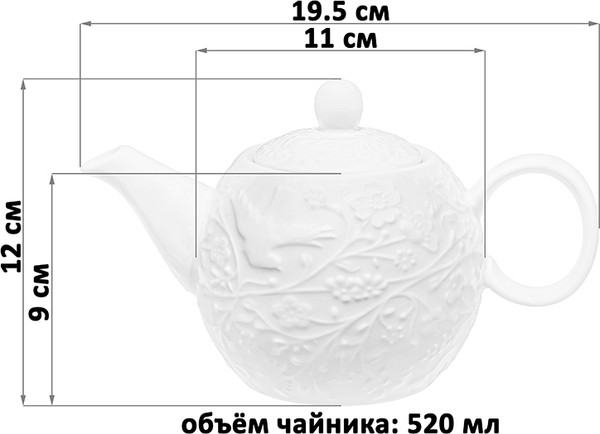 Изображение товара Заварочный чайник Elan Gallery Райский сад / 630111