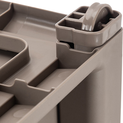 Изображение товара Комод пластиковый El Casa Elegance 4-х секционный / 640543 (серо-коричневый)