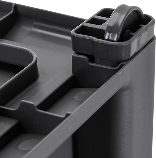 Изображение товара Комод пластиковый El Casa Elegance 4-х секционный / 640541 (графитовый)