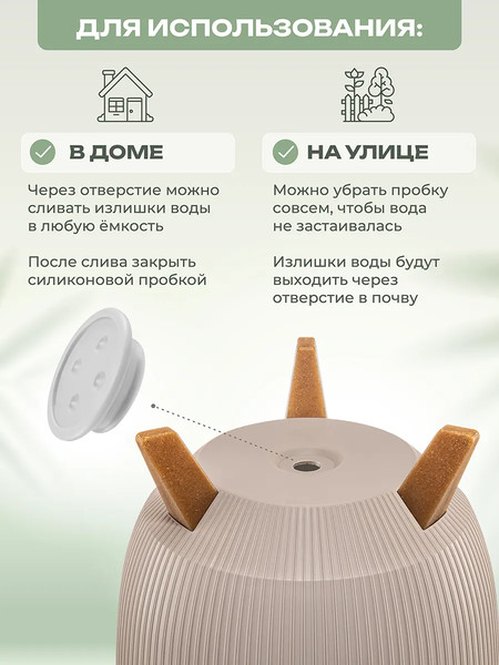 Изображение товара Кашпо El Casa Винто / 640584 (темно-бежевый)