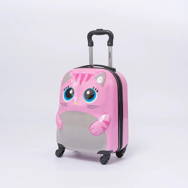 Изображение товара Чемодан на колесах Ecotope Кошка / 324-M-1-16-PNK (розовый)