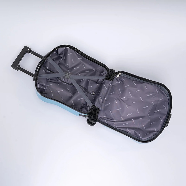 Изображение товара Чемодан на колесах Ecotope Динозавр / 324-S-1-16-NAV (голубой)