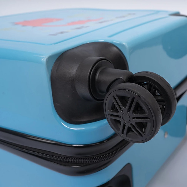 Изображение товара Чемодан на колесах Ecotope Динозавр / 324-S-1-16-NAV (голубой)