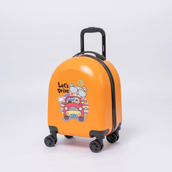 Изображение товара Чемодан на колесах Ecotope Машина / 324-Z-1-16-ORN (оранжевый)