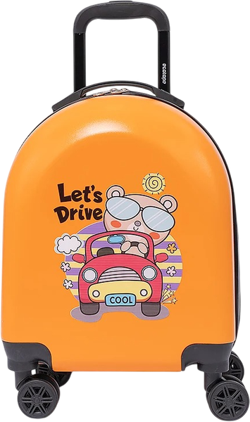 Изображение товара Чемодан на колесах Ecotope Машина / 324-Z-1-16-ORN (оранжевый)