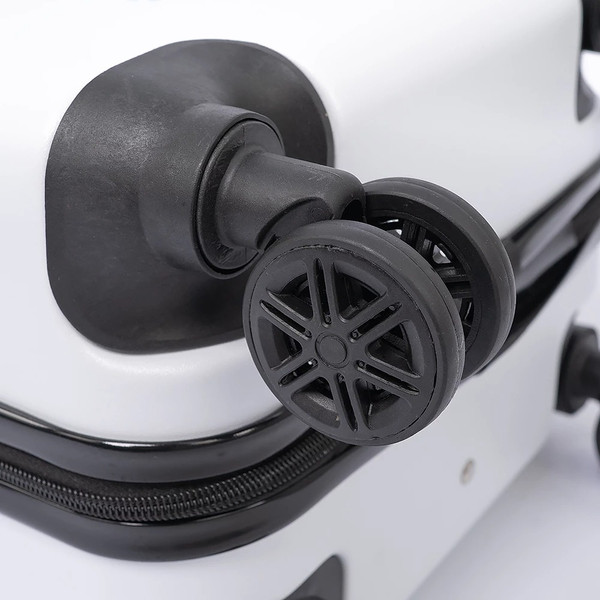 Изображение товара Чемодан на колесах Ecotope Фламинго / 324-Z-2-16-WHT (белый)