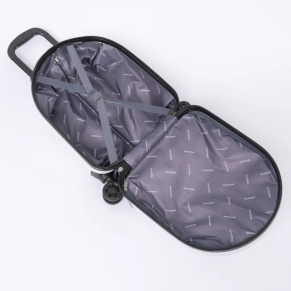 Изображение товара Чемодан на колесах Ecotope Фламинго / 324-Z-2-16-WHT (белый)