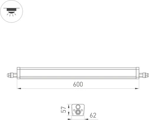 Изображение товара Светильник линейный Arlight ALT-TUBULAR-600-14W Day4000 WH 120deg / 049412