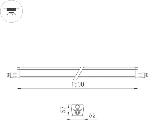 Изображение товара Светильник линейный Arlight ALT-TUBULAR-1500-36W Day4000 WH 120deg / 049812