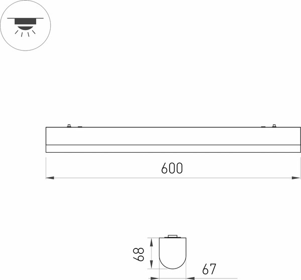 Изображение товара Светильник линейный Arlight ALT-LARGO-MOTION-600-15W Day4000 WH 120deg / 055023