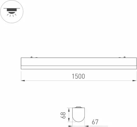 Изображение товара Светильник линейный Arlight ALT-LARGO-EMERGENCY-1500-40W Day4000 WH 120deg / 055022