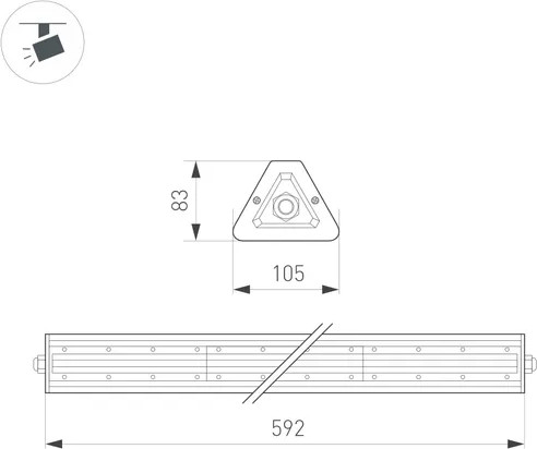 Изображение товара Светильник линейный Arlight SP-LAGERN-L630-100W Day4000 WH 60х110deg / 052025