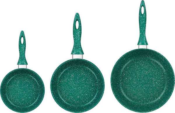 Изображение товара Набор сковородок Elan Gallery Гармония вкуса / 120629+3 (изумруд)