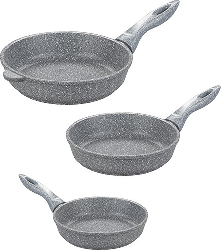 Изображение товара Набор сковородок Elan Gallery Гармония вкуса / 120577+3 (серый мрамор)