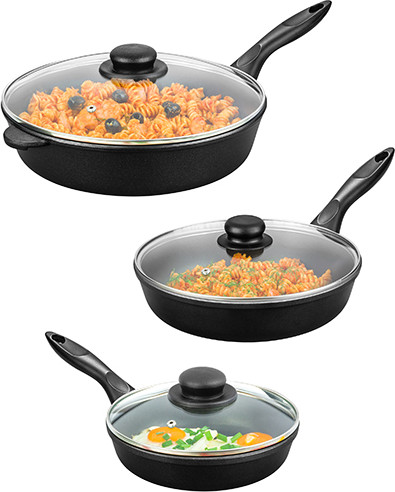 Изображение товара Набор сковородок Elan Gallery Гармония вкуса / 120289+3 (черный оникс)