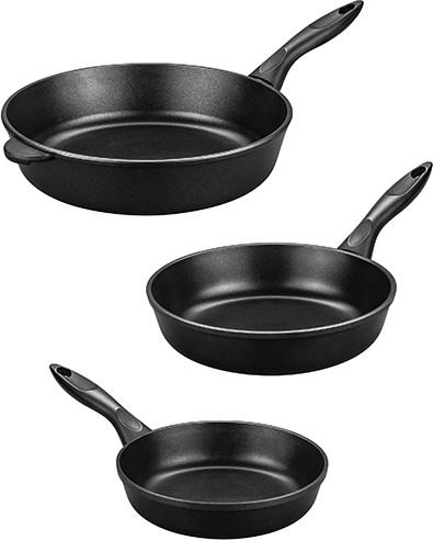 Изображение товара Набор сковородок Elan Gallery Гармония вкуса / 120289+3 (черный оникс)