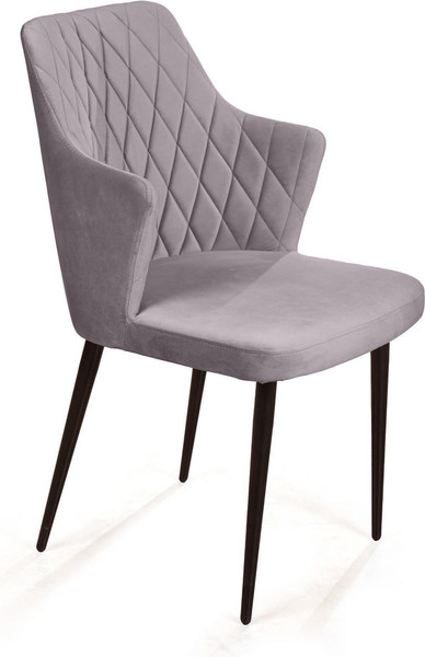 Изображение товара Набор стульев Arvento Бергамо (светло-серый/черный)