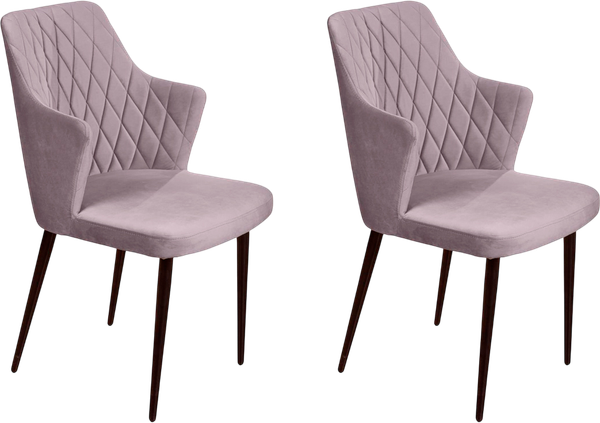 Изображение товара Набор стульев Arvento Бергамо (светло-серый/черный)