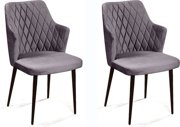 Изображение товара Набор стульев Arvento Бергамо (серый/черный)