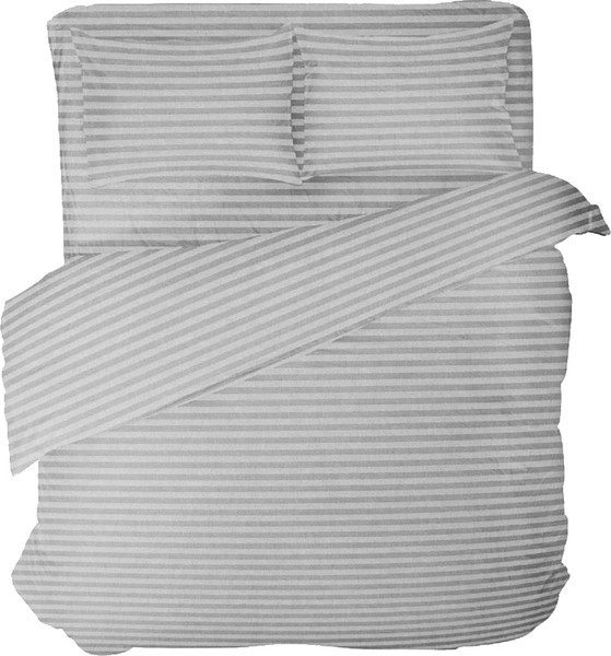 Изображение товара Простыня Samsara На резинке Сат140Пр-0 (страйп-сатин, серый)