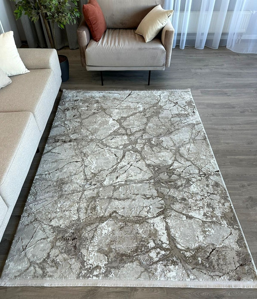 Изображение товара Коврик Radjab Carpet Марсель Прямоугольник NP 371 (1.2x1.8, Cream/Beige)