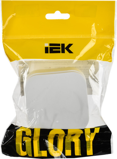 Изображение товара Выключатель IEK Glory EVH10-K01M-10 (белый матовый)