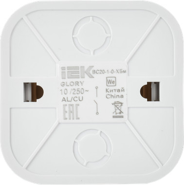Изображение товара Выключатель IEK Glory EVH10-K01M-10 (белый матовый)