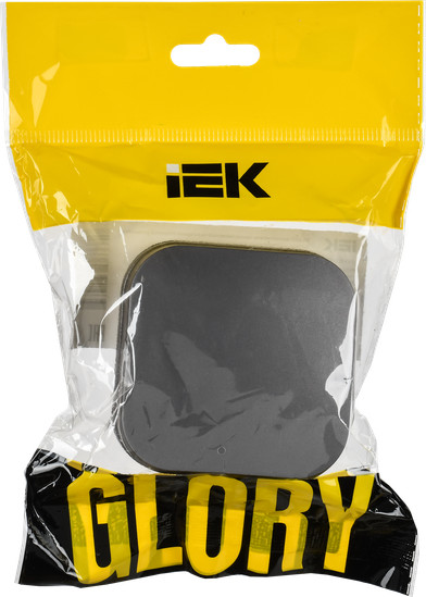 Изображение товара Выключатель IEK Glory EVH10-K46M-10 (сталь матовый)