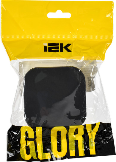 Изображение товара Выключатель IEK Glory EVH10-K02M-10 (черный матовый)