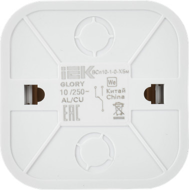 Изображение товара Выключатель IEK Glory EVH12-K01M-10 (белый матовый)