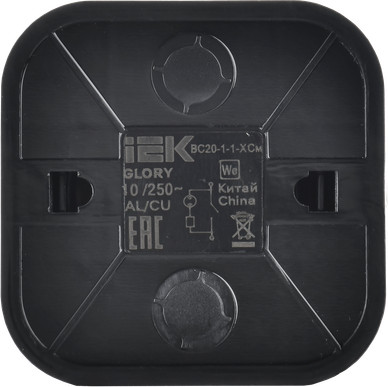 Изображение товара Выключатель IEK Glory EVH11-K46M-10 (сталь матовый)