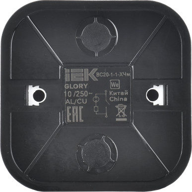 Изображение товара Выключатель IEK Glory EVH11-K02M-10 (черный матовый)